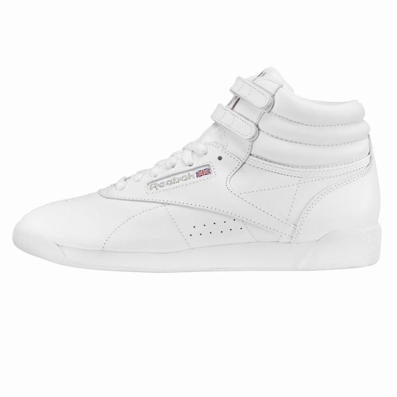 Tenisi Reebok Freestyle Hi Dama Albi/Argintii Romania AP3647YK